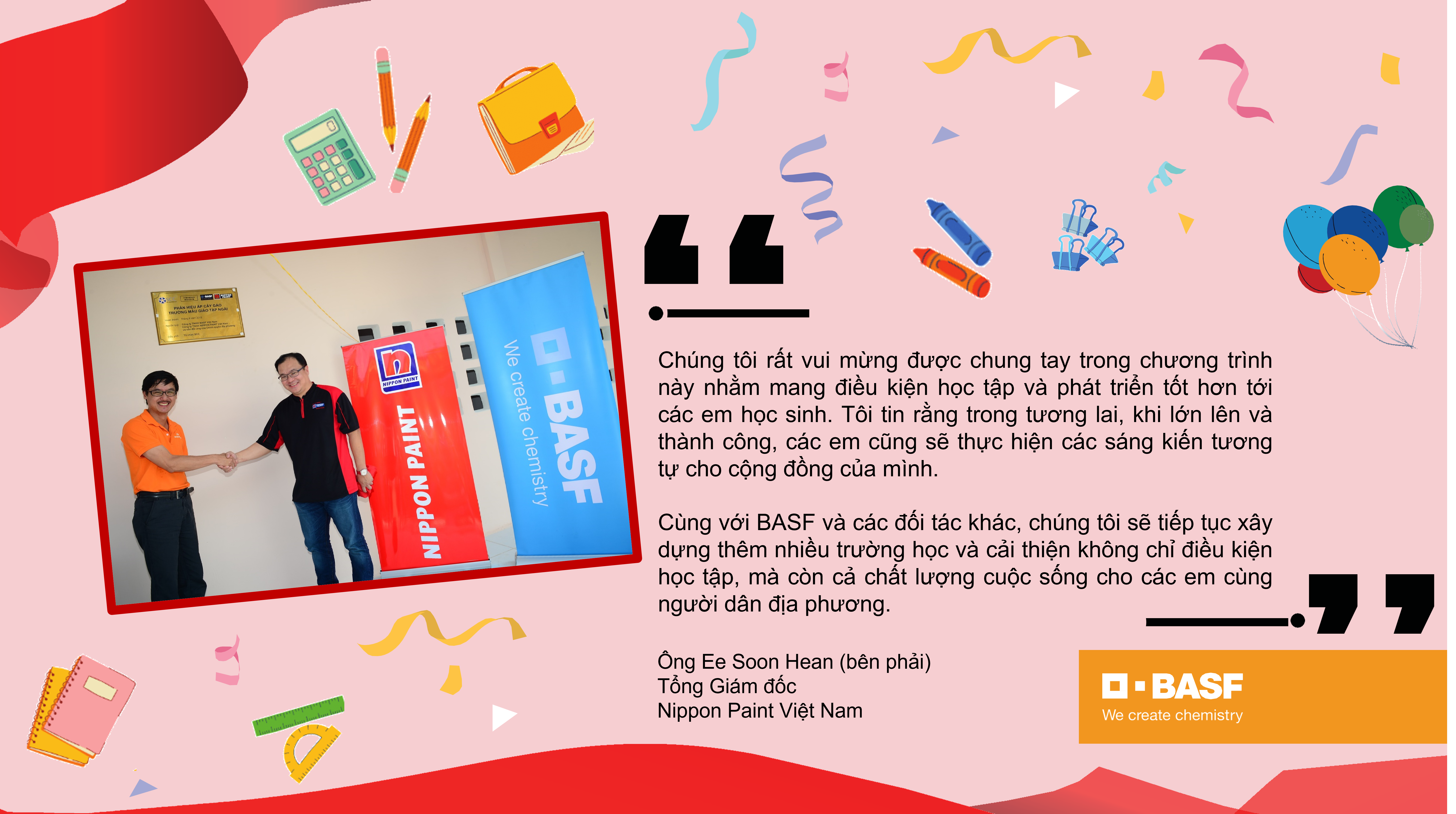 Ông Ee Soon Hean (bên phải)  Tổng Giám đốc Nippon Paint Việt Nam